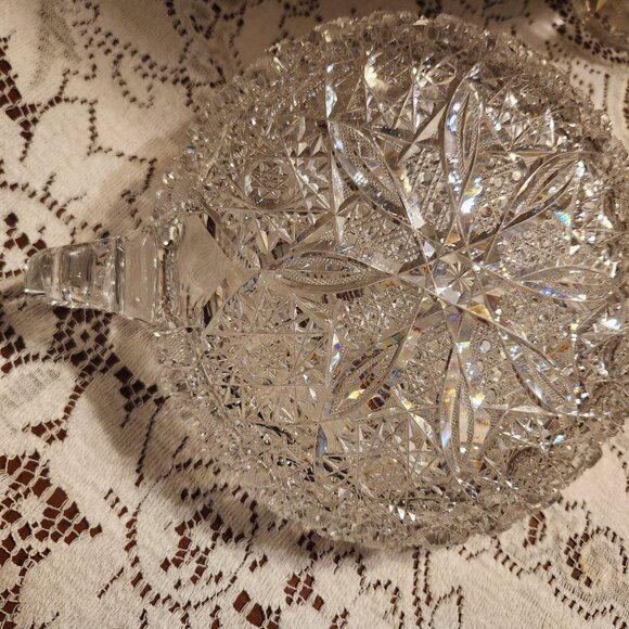 Vintage Crystal Dish w/Handles -SPARKLES! - Picture 4 of 5